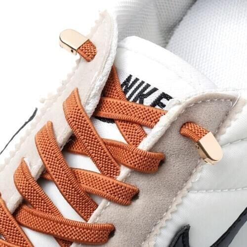 Off white No Tie Shoe laces Elastic Shoelaces Outdoor Leisure Sneakers Quick Safety Flat Shoelace Kids And Adult Lazy laces