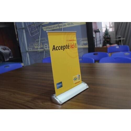 Free Shipping A4 Retractable Table Top Banner Stand