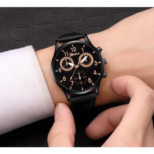 Fashion Casual Military Sport Leather Quartz Analog Mens Wrist Watch Men Watches Clock Relogio Masculino Montre Homme