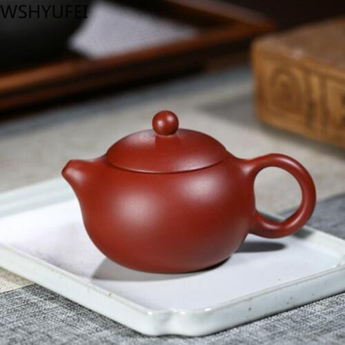Pure hand-made teapot craft Dahongpao Zhu mud ball hole small simple 150ml tea Xi Shi pot household teapot