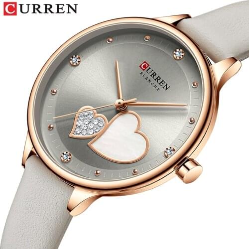 CURREN New Creative Women Watches Luxury Quartz Ladies Watches Relogio Feminino Leather Strap Wristwatches Reloj Mujer