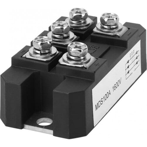 MDS100A 1600V Diode 3-Phase Rectifier Large Power Bridge Rectifier 600~1600V Metal Case Diode Bridge Control