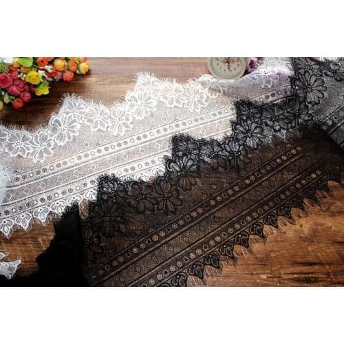 Export Method Single Soft Eyelash Lace Fabric DIY Garment Accessories Home Bed Curtain Stitching Wedding Accessories RS3271