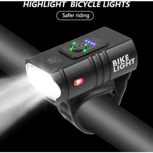 10W 800LM 2 T6 LED Bicycle Light 6 Modes USB Rechargeable Power Display MTB Mountain Road Bike Front Lamp Cycling Equipment