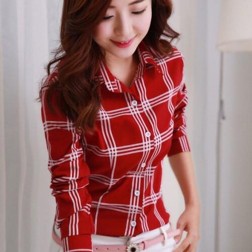 FXJC Women's Plaid Shirts