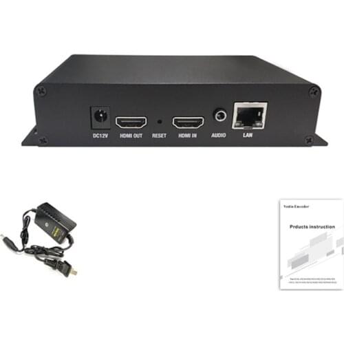 HDMI-Compatible H265 H264 1080P60FPS Video Encoder to IP Streaming, Support SRT/RTMP/RTSP/TS/HLS-M3U8/FLV/UDP -US Plug