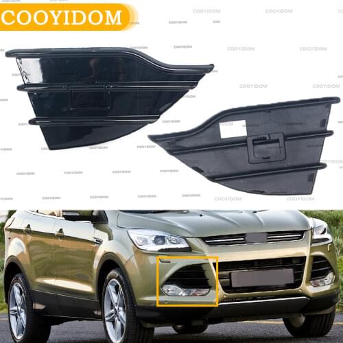 Chrome Front Bumper Lower Grille Grill Cover Fog Light Frame cover trim For Ford kuga escape 2013-2016 Fog Light Grill Bumper