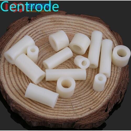 Insulation column plastic cushion column straight through column nylon sleeve ABS gasket round hole pillar spacer M3M4 100PCS