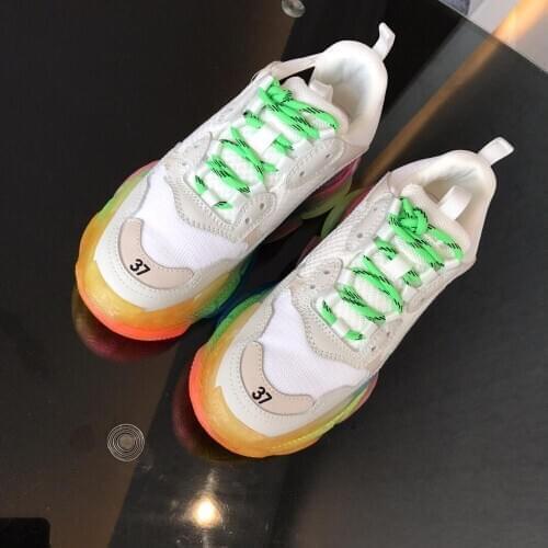 Crystal pebble bottom Men Women Running shoes relaxation fashion sneakers chalaza flange comfort outdoors jogging sport shoes