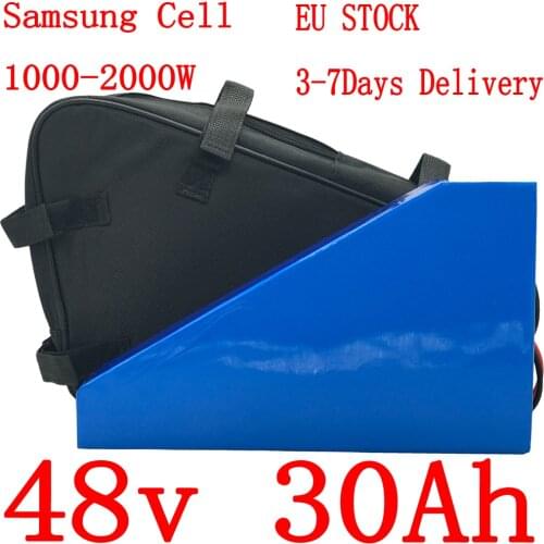 48V 1000W 2000W Lithium ion Battery pack 48V 30AH Ebike Battery 48V 30AH Electric Bike Battery use samsung cell with Charger+bag