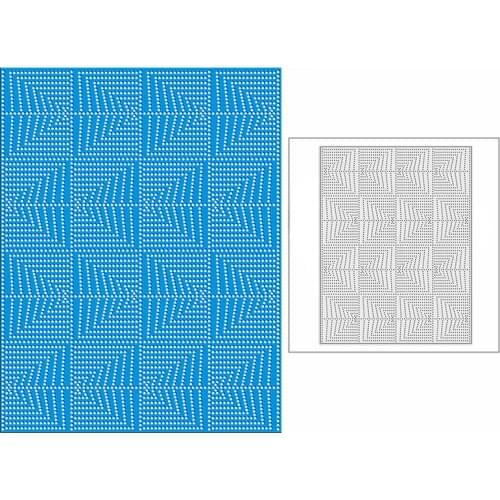 New 2021 Spotted Wavy Line Panel Metal Cutting Dies for DIY Scrapbooking and Card Making Background Embossing Craft No Stamps