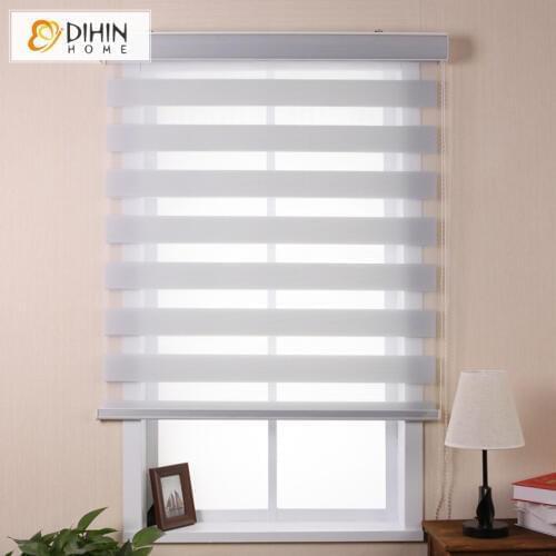 New Arrival Luxury High Quality Double Layer Zebra Blinds Roller Blind Window Curtains Free Shipping