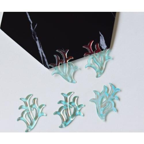 New 4 pairs of 24mm*29mm(left + right) Hollow out antlers carved branches resin crafts DIY wedding scrapbook crafts accessories