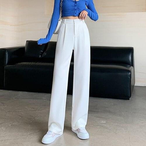 Autumn Women High Quality Suit Pants Spring Elegant Office Lady Long Trousers New Solid High Waist Female Pants