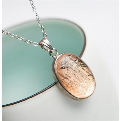 Genuine Natural Gibeon Meteorite Round Bead Stone Women Man Charm Pendant 19*14*6 mm