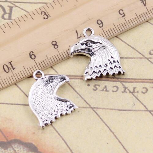10pcs Charms Hawk Eagle 21x19mm Tibetan Silver Color Pendants Antique Jewelry Making DIY Handmade Craft Pendant