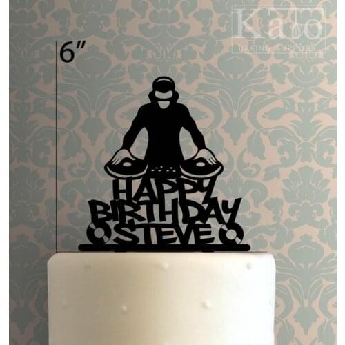 Custom DJ Happy Birthday Cake Topper