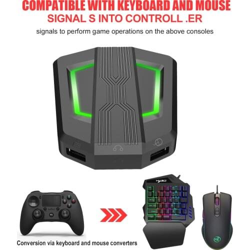Portable One-Handed Mechanical Gaming RGB Backlit Keyboard Mini Game Mouse Combos Set Converter Adapter for PC PS4 Xbox Gamer