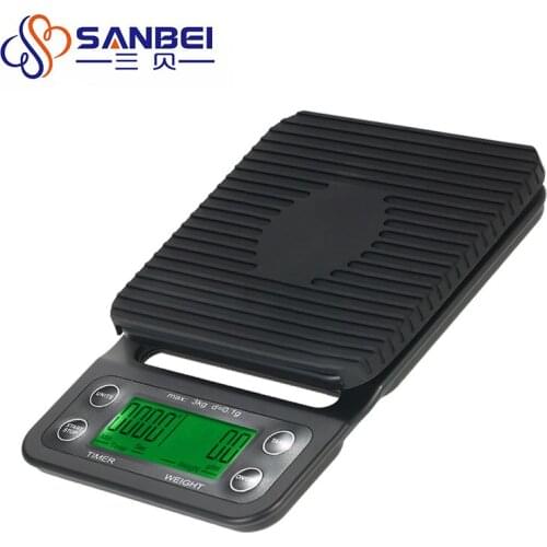 SANBEI 3KG 0.1g Portable Mini Electronic Digital Scales Pocket Case Postal Kitchen Jewelry Balanca Digit Coffee Scale Weight