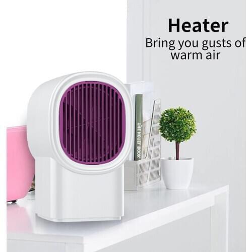 Rechargeable Small Heater Household Office Company Leafless Heater Household Bedroom Winter Desktop Heating Fan Electric Heater