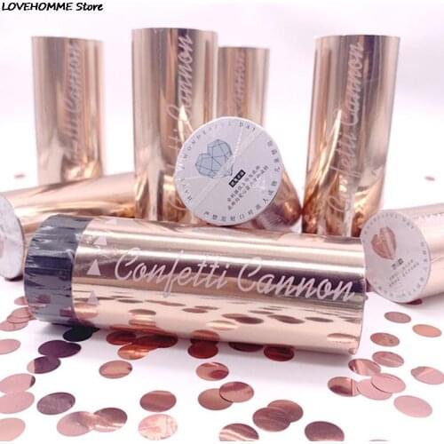 1BOX Metallic Rose Gold Confetti Party Popper Cannons Handheld Fireworks Gender Reveal Birthday Party Celebration