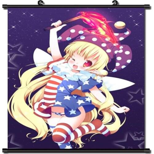 Japanese Anime TouHou Project Legacy of Lunatic Kingdom Clownpiece Home Decor Wall Scroll Poster Decorative Pictures