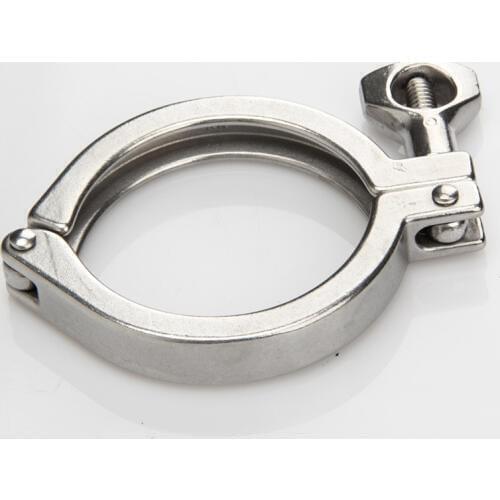 1.5" Stainless Steel SS304 Tri Clamps Clover Sanitary Single Pin Clamp Fit Ferrule OD 50.5mm