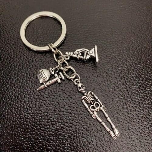 1pc Science Keyring Medical Student Key Chain Nurse Keychain Graduation Jewelry Biology Gift For Teacher