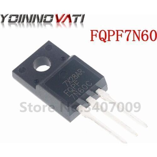 10PCS/Lot FQPF7N60 7N60 fqpf7n60 Triode TO-220F New Original Wholesale