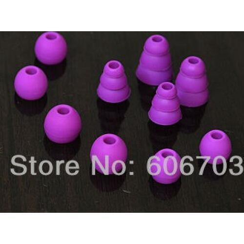 2 Sets purple Replacement tips and ear buds earbuds for ALL Beats Tour / sony / UE In-Ear headphones 4mm inner diameter