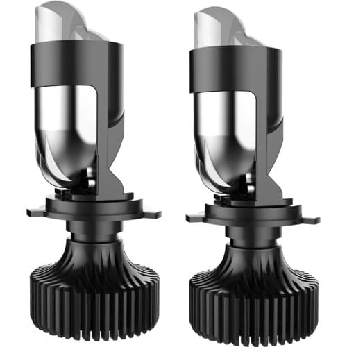 2pcs H4 Lens LED Lamp Bi-LED Mini Projector Direct Lighting Auto Car Headlight Bulbs Fog Lights Hi/Low Beam Left Hand Drive LHD