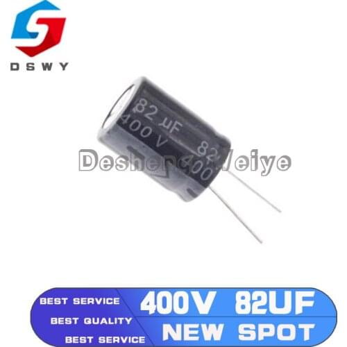 2Pcs/Lot 400V 82UF High Frequency Low Impedance 400V82UF Aluminum Electrolytic Capacitor Size 18*25 20