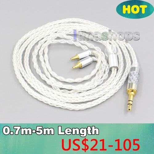 3.5mm 2.5mm 4.4mm XLR 8 Core Silver Plated OCC Earphone Cable For Sennheiser IE40 Pro LN006547