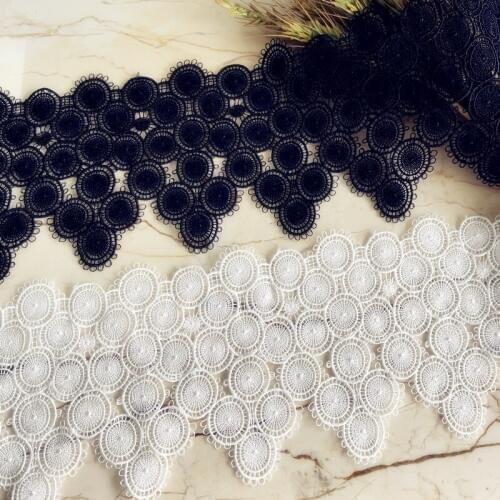 5Y/Lot Diy Handmade Milk Silk Water Soluble Embroidery Lace Trim Clothes Dress Lace Fabric 11CM Sewing Accessories
