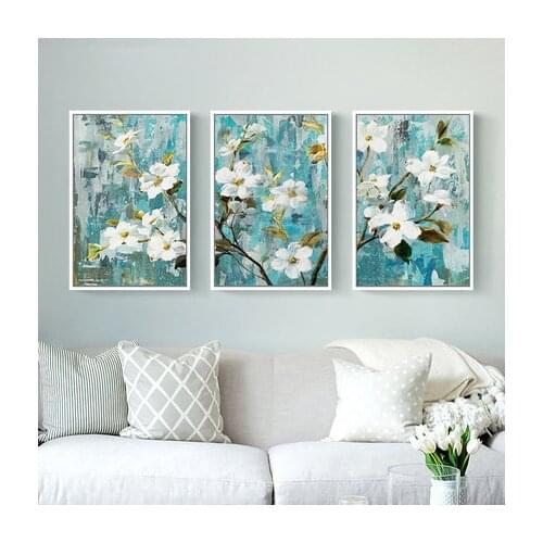 Nordic 5D New Diamond Painting Triptych Painting Apple Flowers Full Drill Modern Living Room Minimalist Diy Diamond Embroidery