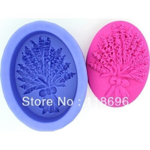 Free shipping lavender silicon soap mold Cake decoration mold Cake mold manual soap mold NO.SO-026