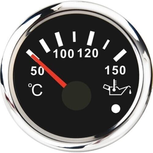 Boat Car Oil Temperature Gauge 50~150 Celsius Oil Temp Gauge With Red Backlight &Sensor fit 9~32V For motorcycle auto