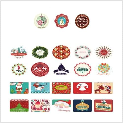 38pcs/pack Christmas Snowflake Elk Decorative Stickers Adhesive Stickers Scrapbooking Craft Stationery Stickers