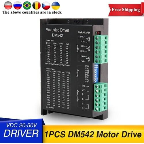 1pcs microstep driver DM542 for nema23 stepper motor driver, DM542 stepper drivers 18-48 VDC Max. 4.1A 57 86 Series