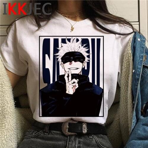 Jujutsu Kaisen top tees male plus size japanese harajuku streetwear casual top tees t-shirt white t shirt vintage