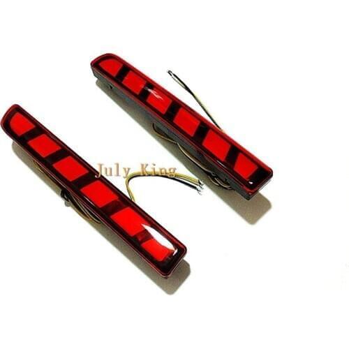 July King LED Light Guide Rear Bumper Brake Lights + Night Driving Warning Lights DRL Case for Toyota Agya Wigo 2018+, 1 set/lot