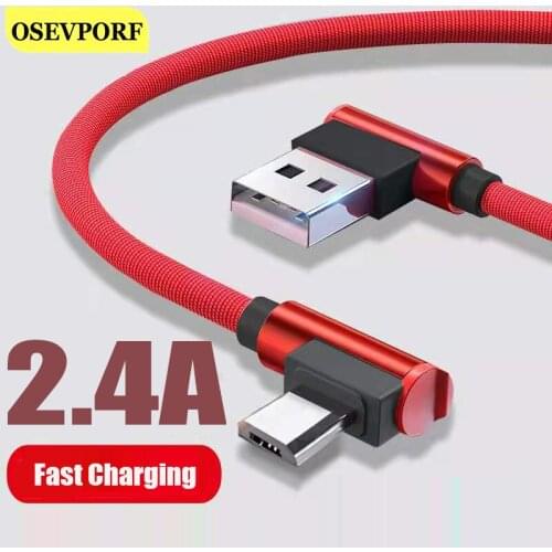 Micro USB Cables 2.4A Fast Charging for Samsung J7 Redmi Note 5 Pro LG Phone USB Micro Wire Microusb Charger Data Braided Cords