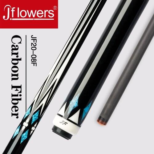 Jflowers Billiard Pool Cue 148cm 12.2mm Carbon Fiber Shaft Pigskin Tip Cue Stick Kit African Ebony With White Tube 11Teeth Joint