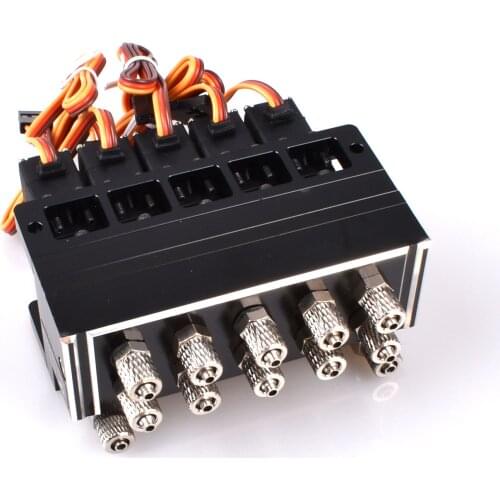 2CH/3CH/4CH/5CH/6CH/7CH Hydraulic Oil Valve Controller With Servo For 1/12 RC Excavator Bulldozer Parts