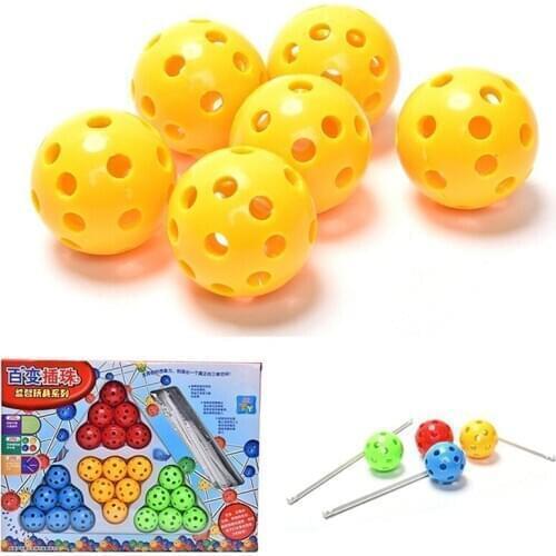 Colorful Changeable Inserted Bead Toys Plastic DIY Puzzle Toy Three-dimensional Stereo Change Bead Toys For Children Gift