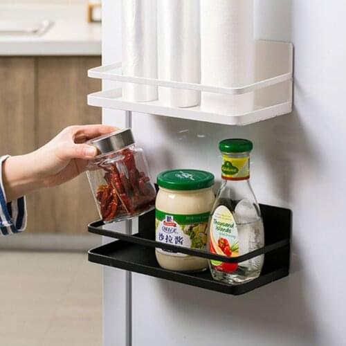 Kitchen Storage Rack Magnetic Refrigerator Rack Spice Multipurpose Side Shelf Bathroom Shelves Bottle Holder For Refrigerator
