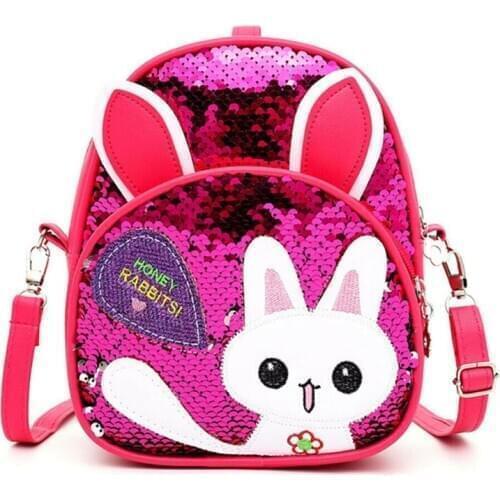2021 NEW Baby Accessories Bling Bling Lovely Kids Baby Backpack 3D Cartoon Bag Children Girls Cat Sequins School Bag