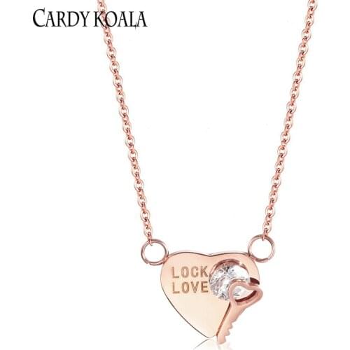 Net celebrity ins titanium steel love diamond pendant personalized necklace female clavicle chain jewelry wholesale on behalf of