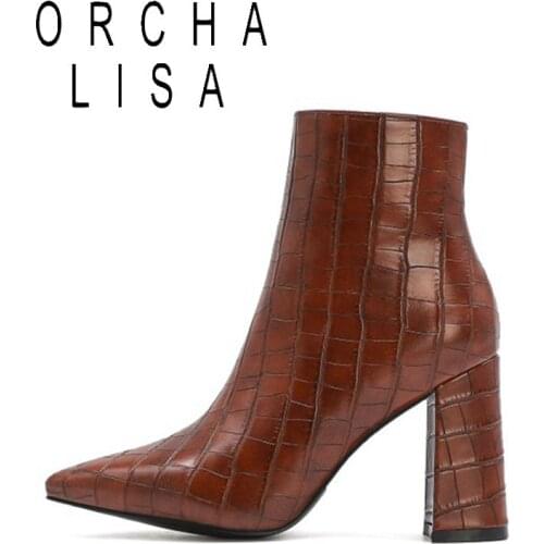 Sexy Women Boots Ankle Zipper Pointed toe Winter Booties Female Shoes Solid Black Pu leather Western Party casual footwear