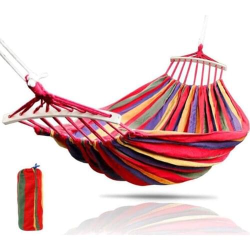Portable Hanging Hammock Outdoor Camping Swing Chair Indoor Bedroom Hammock Lazy Chair Travel Portable Thick Canvas Bed Hammocks